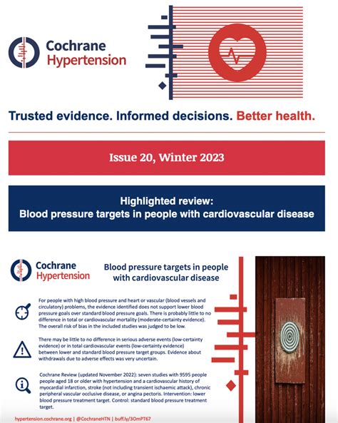 El boletín del grupo Cochrane Hipertensión invierno 2023 ya está