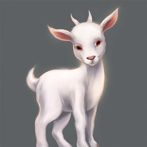 Volumetric Light Cute Fluffy Baby Goat · Creative Fabrica