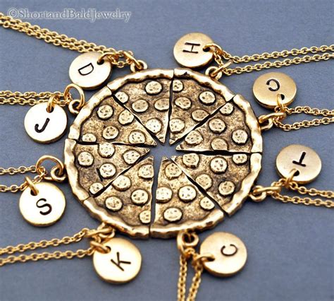 Pizza Necklace Pizza Slice Necklaces Set Of 6 7 8 Pepperoni Pizza