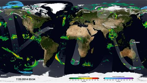 Map Shows How Nasa Satellites Collect Global Rain Data Flowingdata