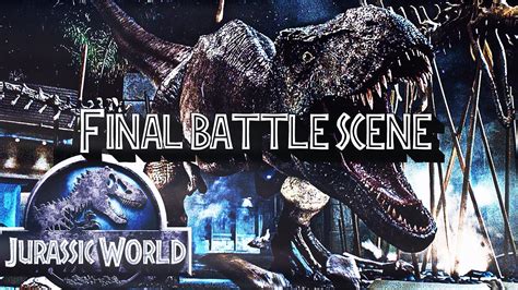 Rexy Vs Indominus Rex Jurassic World Final Battle Scene 2015 Movie Clip Hd 4k 60 Fps Youtube