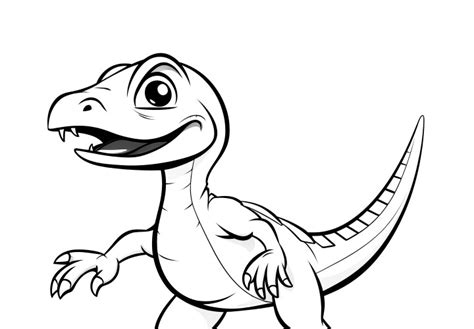 Imagen Para Colorear De Dinosaurios Simple Y Pr Ctica