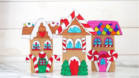 Paper Bag Gingerbread House - The Best Ideas for Kids