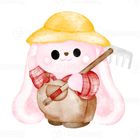 Watercolor Farmer Cute 23297587 Png