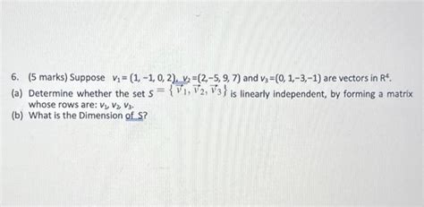 Solved 6 5 Marks Suppose V11−102v22−597 And