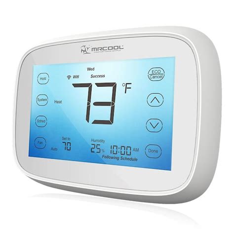 Mrcool Universal 7 Day Wifi Touchscreen Programmable Thermostat In White In The Programmable