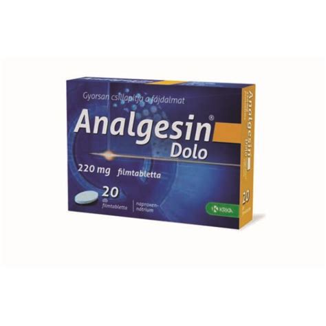 Analgesin Dolo 220Mg Filmtabletta 20X PATIKATT Patika egy kattintásra