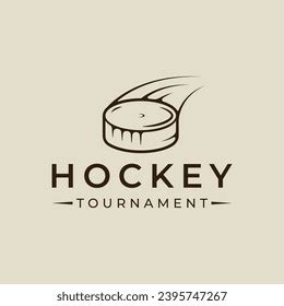 Ice Hockey Puck Logo Line Art Stock Vector (Royalty Free) 2395747267 ...