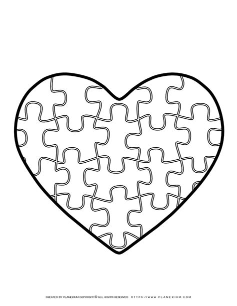 Heart Puzzle Printable Prntbl Concejomunicipaldechinu Gov Co