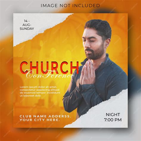 Premium Psd Church Conference Flyer Social Media Post Template