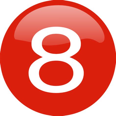 Red Number 8