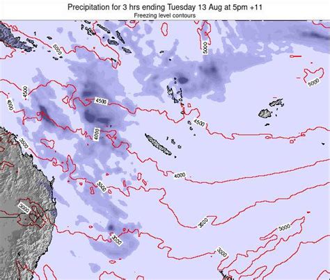 New Caledonia Precipitation For 3 Hrs Ending Sunday 16 Apr At 11am 11