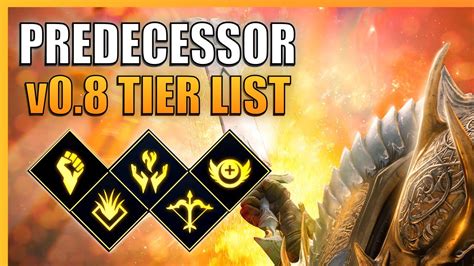 My Solo Queue Tier List For V Predecessor Early Access Youtube