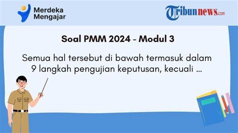 Kunci Jawaban PMM Modul 3 Semua Hal Tersebut Di Bawah Termasuk Dalam