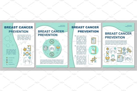 Breast cancer prevention brochure | Brochure Templates ~ Creative Market