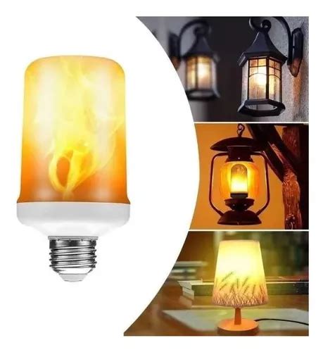 L Mpada Led E W Efeito Chama Fogo Tocha Flame Bivolt Mercadolivre