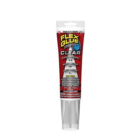 Flex Glue Strong Rubberized Waterproof Adhesive, 4 Ounce, Clear ...