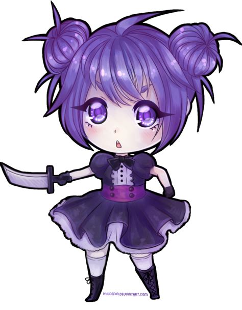 Purple Chibi By Hyldenia On Deviantart