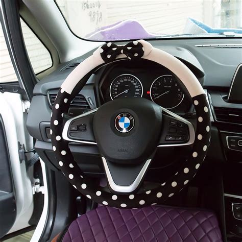 Buy Wholesale Car Interior Cute Bow Polka Dot Auto Steering Wheel Wrap