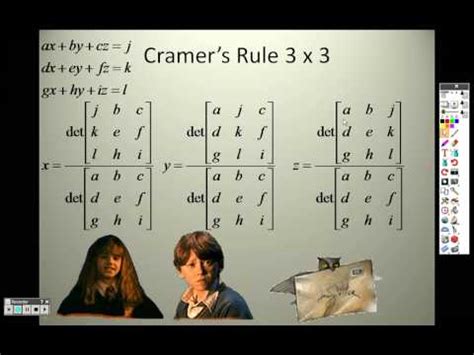 Algebra 2 4 3 Lesson Part 2 Determinants And Cramers Rule YouTube