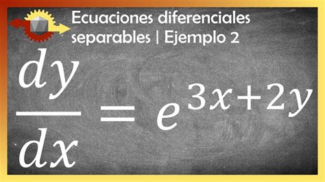 Ecuaciones Diferenciales De Variables Separables Ejemplo Youtube