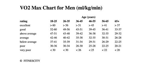 VO2 Max Chart for Men and Women: What's a Good VO2 Max by Age? | DEXA Scan Near Me