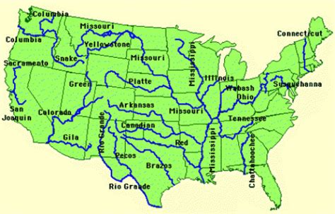 Mapa Hidrogr Fico De Estados Unidos Mapa De Estados Unidos