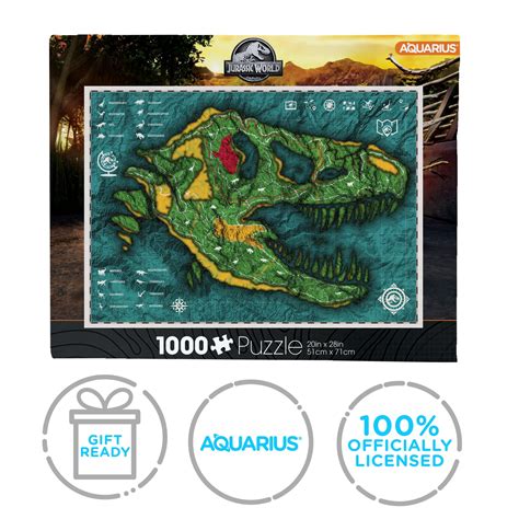 Jurassic World Map 1000 Piece Jigsaw Puzzle Nmr