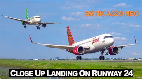 Wow Dekat Sekali Landingnya Jakarta Plane Spotting Runway 24 Youtube