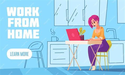 Premium Vector Work From Home Banner Template