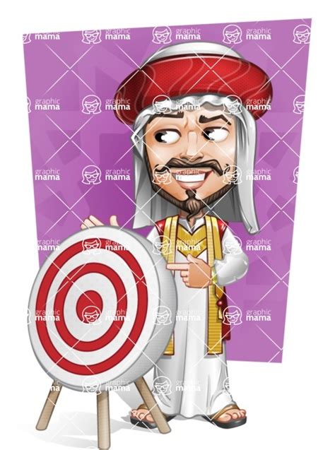 Traditional Arab Man Cartoon Vector Character Shape 7 Graphicmama