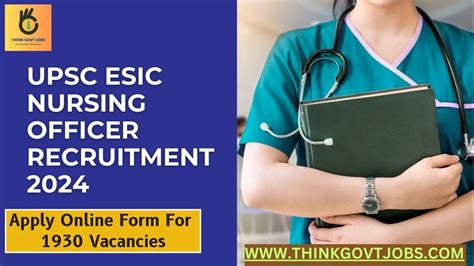 Upsc Esic Nursing Officer Recruitment