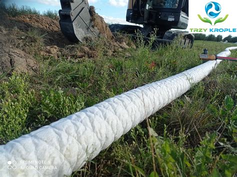 Rura Drenarska Fi Perforowana W Otulinie Oplocie Melioracyjna Dren