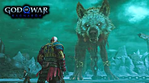 GOD OF WAR RAGNAROK KRATOS And ATREUS Vs GARM THE GIANT WOLF Boss