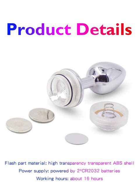 Led Anal Plug Metal Butt Plugs Avec T L Commande Lumi Re Color E