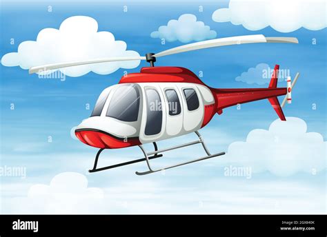 A helicopter flying Stock Vector Image & Art - Alamy