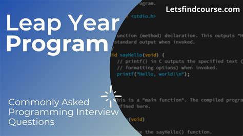 Algorithm Program To Check Leap Year C C Java Python C PHP