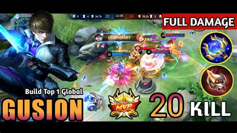 Gusion Best Build 2023 Gusion Full Damage Build Mobile Legends