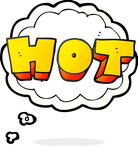 Hand Drawn Thought Bubble Cartoon Word Hot 45227168 Png