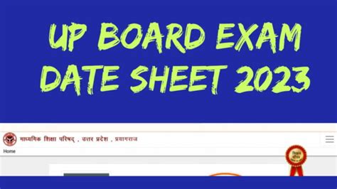 Up Board Exam Date 2023 10th 12th Upmsp Scheme And Date Sheet