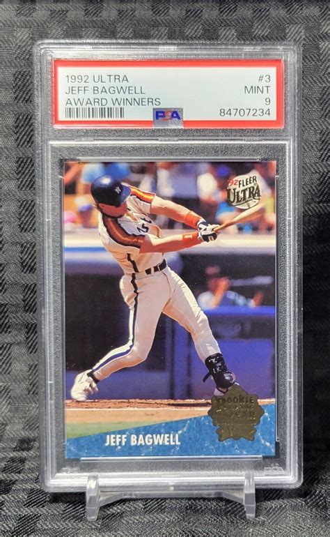 1992 Fleer Ultra Jeff Bagwell Rookie Of The Year Award Winners PSA 9