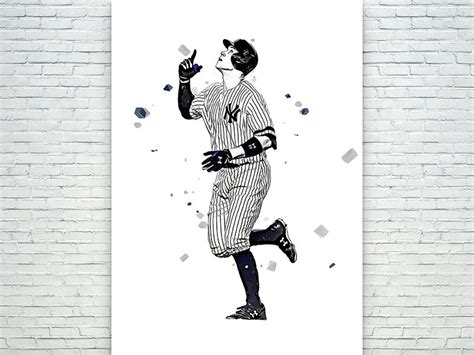 Aaron Judge Poster / Sports Art Print Canvas Wall Art Man - Etsy