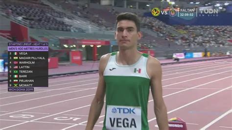 Así compitió el mexicano Fernando Vega en 400m vallas en Doha 2019 de