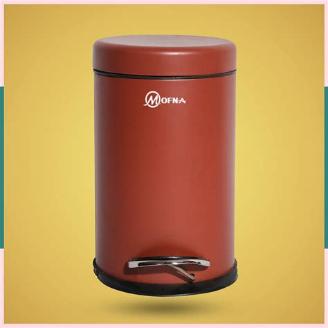 Mofna Stainless Steel Pedal Dustbin Pedal Garbage Bin With Plastic