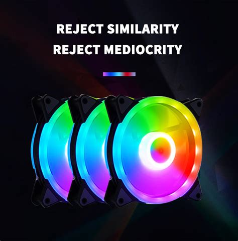 RGB Electric Computer Case Cooling Fans with RGB LED Lights 120mm CPU ...