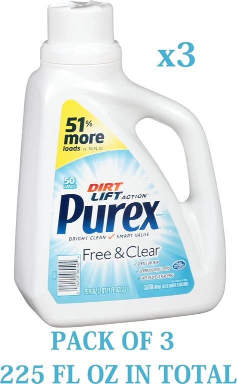 Amazon Purex Dirt Lift Action Free Clear Hypoallergenic