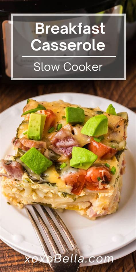 Slow Cooker Overnight Breakfast Casserole Xoxobella