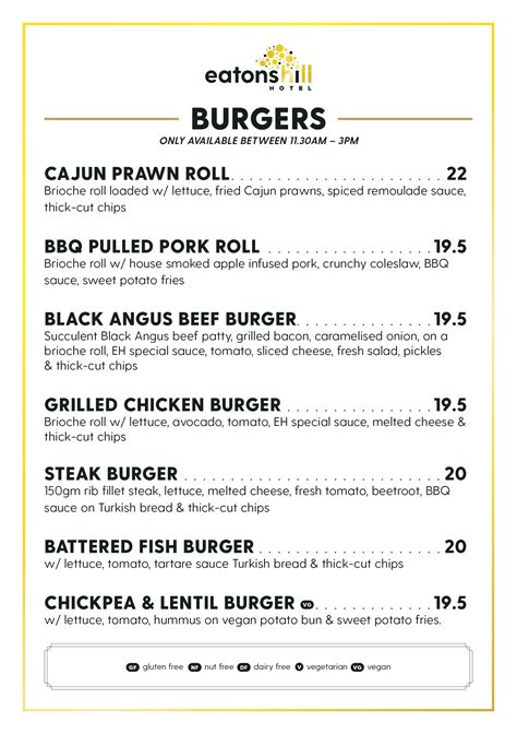 Eh180 Burgers Menu Nov2020a5web Eatons Hill Hotel