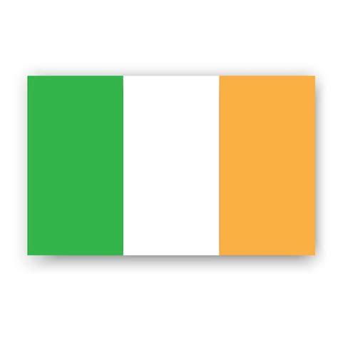 Icono con la bandera de irlanda diseño gráfico de la bandera nacional