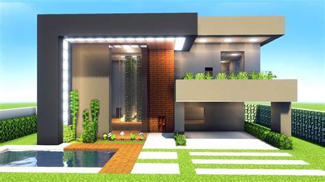 Minecraft Tutorial Como Fazer Uma Casa Moderna Manyacraft Minecraft Modern Minecraft Houses